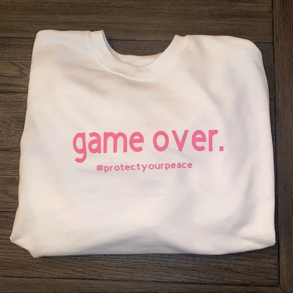 game over. #protectyourpeace crewneck sweatshirt S, M, L - Picture 3 of 6